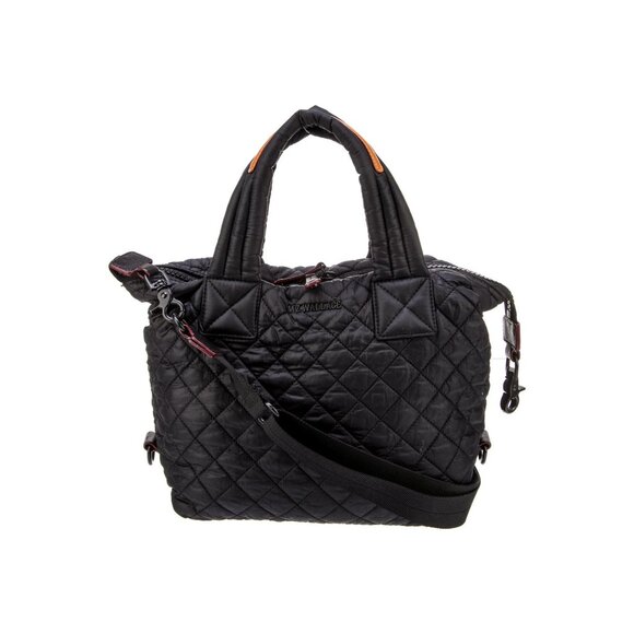 MZ Wallace Quilted Nylon Tote Bag With Detachable Crossbody Strap and Bag Black - Picture 1 of 16